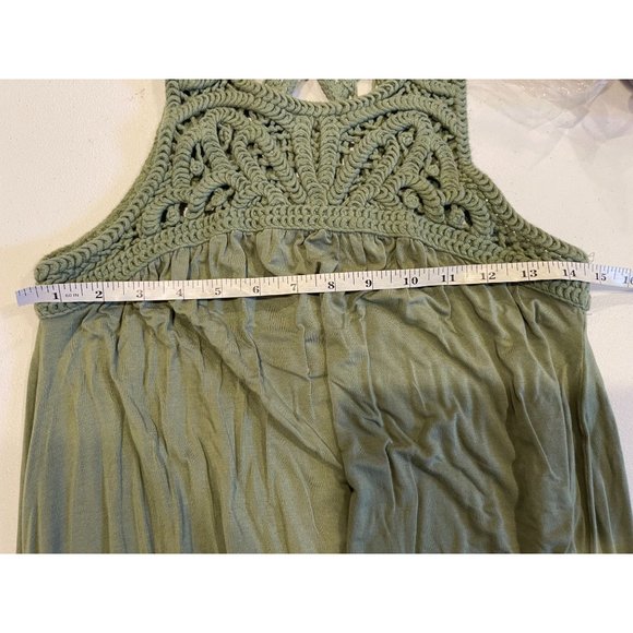 Loft Womens Crochet Swing Mini Dress 70247 Back Keyhole Green Size X Small - Picture 7 of 10